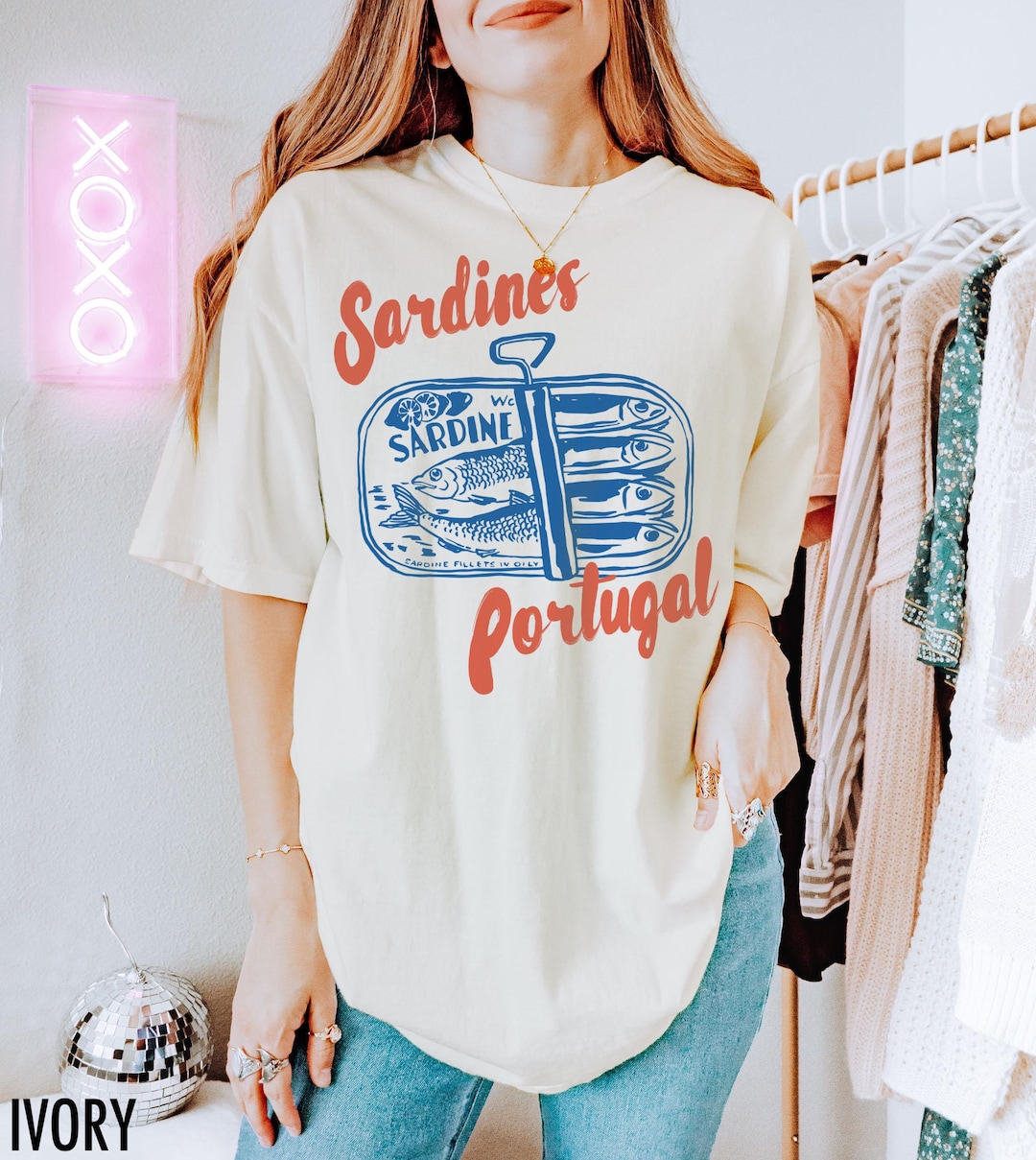 Sardines Shirt, Tinned Fish Shirt, Portugal Tshirt, Vintage