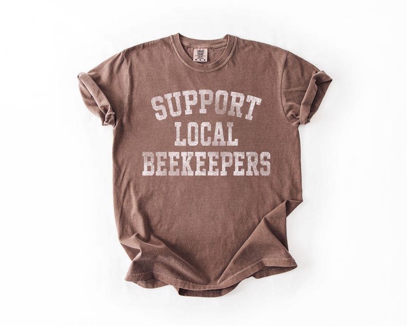 Camiseta de apicultor, camiseta de apoyo a los apicultores locales, camiseta de abejas, estética vintage, camiseta de apicultor, compra local, camiseta de apicultura Espresso
