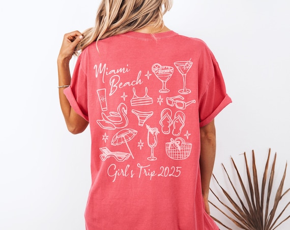 Girls Trip Shirt, Custom Beach Shirts, Girls Weekend, Beach Trip T-Shirt, Personalized Shirts, Coastal Aesthetic, Girls Trip TShirt, Ocean