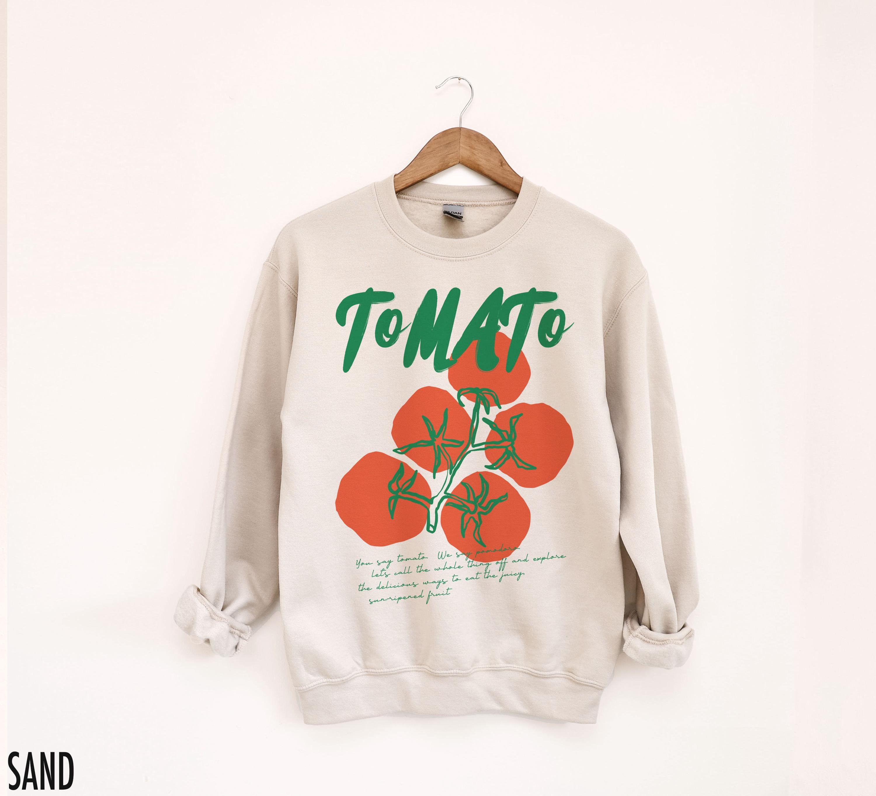 Tomato Sweatshirt, Food Crewneck, Tomato Girl Summer, Farmers