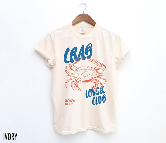 Crab Shirt, Food Tshirt, Retro Graphic Tee, Summer Shirt, Foodie T Shirt, Vintage Aesthetic, Crab Lover, Crabs T-Shirt, Seafood Tee, Unisex