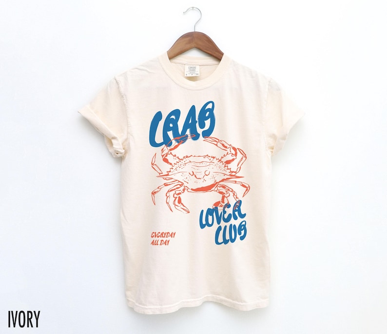 Crab Shirt, Food Tshirt, Retro Graphic Tee, Summer Shirt, Foodie T Shirt, Vintage Aesthetic, Crab Lover, Crabs T-Shirt, Seafood Tee, Unisex
