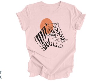 Tijgershirt, dierenshirts, gekke T-shirts, grappig dierenshirt, T