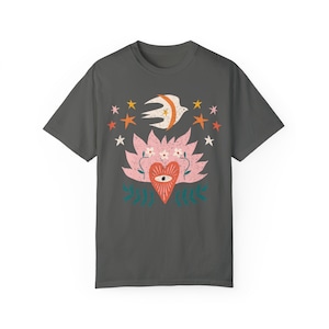 Sacred Heart Shirt, Comfort Colors, Tattoo Shirt, Vintage Shirt, Retro 70s Shirt, Hippie Shirt, Retro Tshirt, Flaming Heart, Alt Graphic Tee image 6