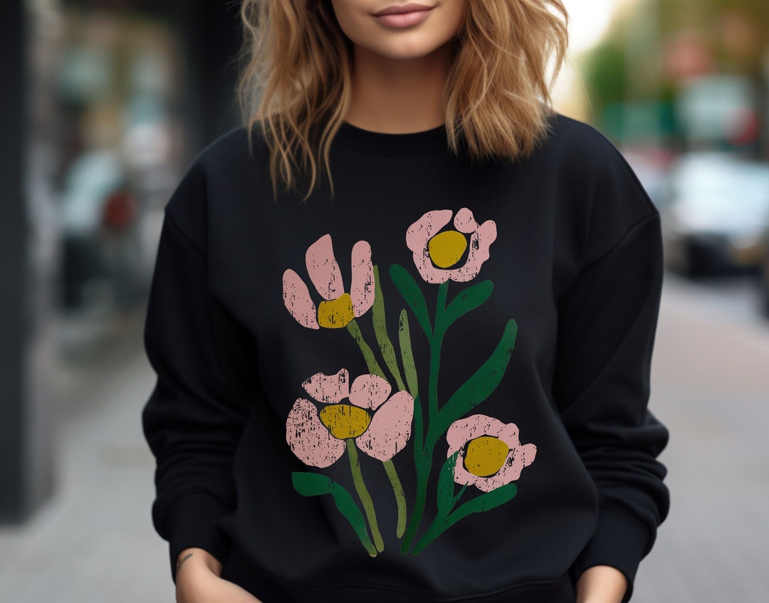 Sweatshirt - FLORA RAVE - Bold stripes and flowers print main image 1