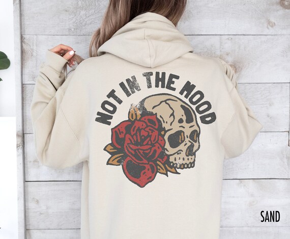 Skull Hoodie, Sarcastic Hoodies, Edgy Hoodie, Funny Hoodie Women, Sarcasm Shirts, Hooded Sweatshirt, Alternative Hoodie, Grunge Hoodie