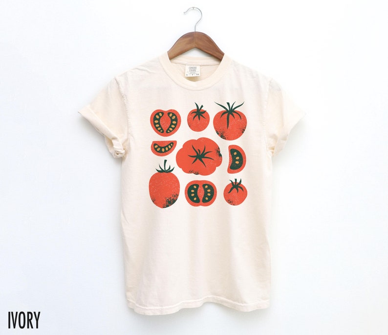 Tomato Shirt, Tomato Girl Summer, Garden Shirt, Farmers Market Tshirt, Gift for Gardener, Gardening T Shirt, Cottagecore, Vintage Aesthetic