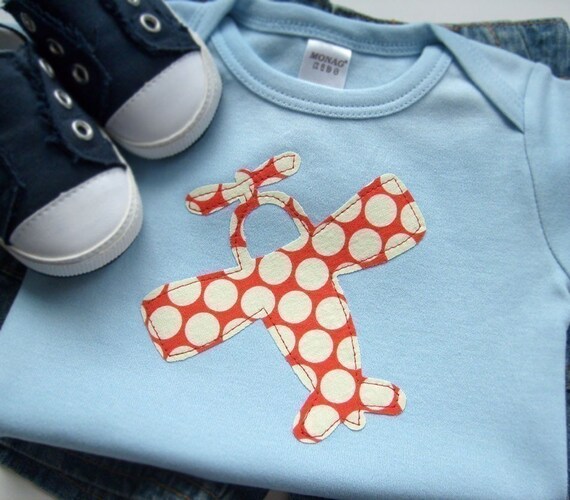 Items similar to Baby Boy Clothing // Baby Blue Bodysuit // Airplane