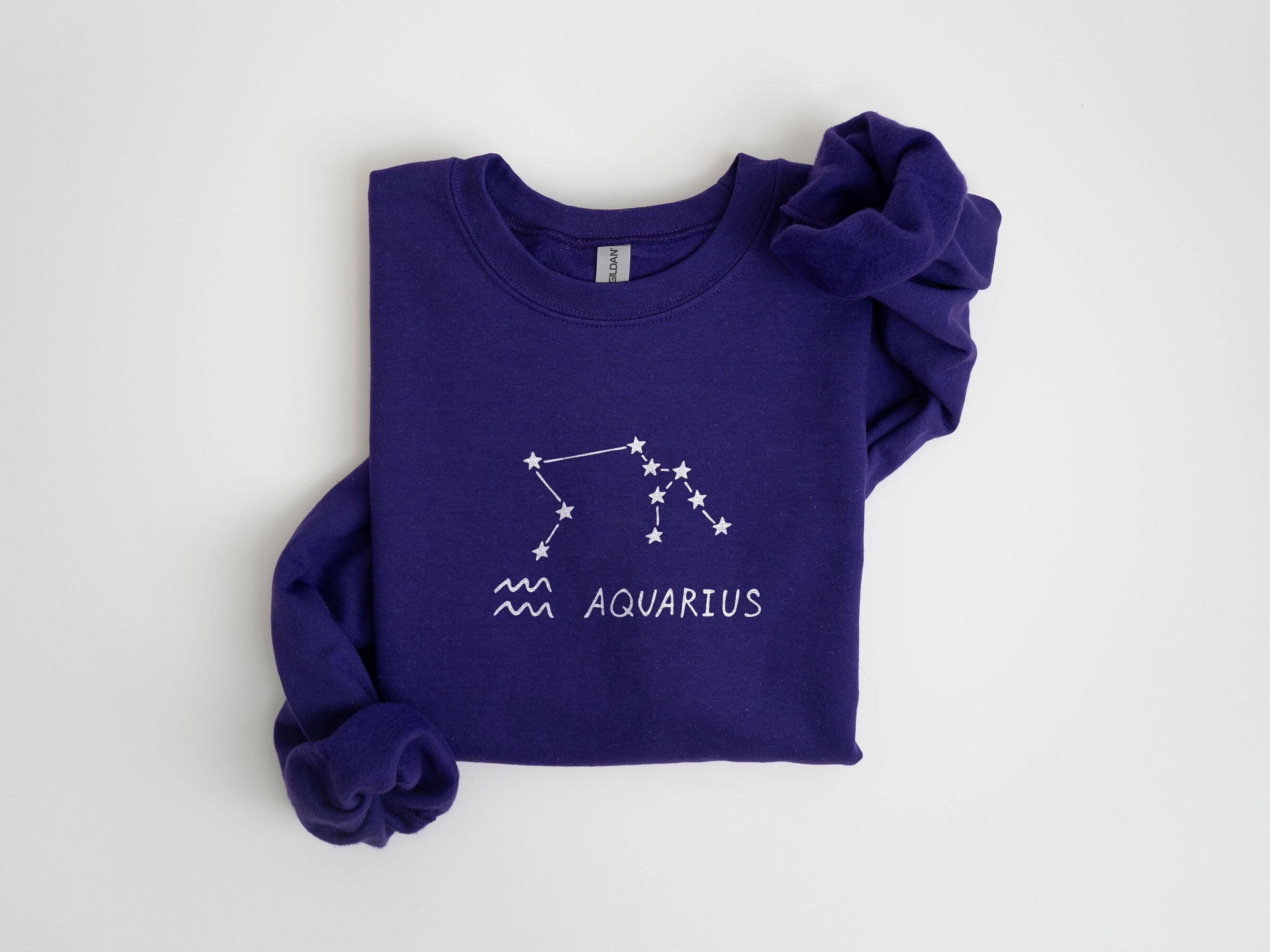 Aquarius Sweatshirt, Zodiac Crewneck, Astrology Shirt, Constellation Stars, Astrological Sign, Birthday Gift, Horoscope Gifts, Star Sweater