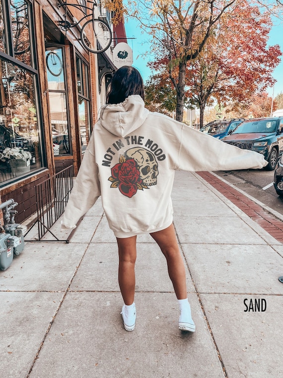 Skull Hoodie, Edgy Hoodie, Funny Hoodie, Funny Hoodie Women, Funny Skull Hooded Sweatshirt, Alternative Hoodie, Grunge Hoodie, Halloween