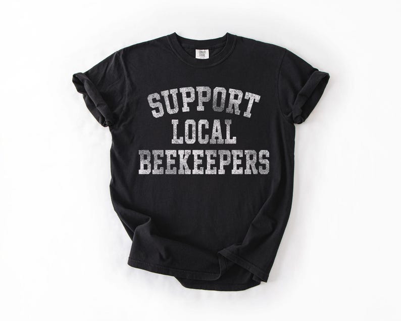 Camiseta de apicultor, camiseta de apoyo a los apicultores locales, camiseta de abejas, estética vintage, camiseta de apicultor, compra local, camiseta de apicultura Black