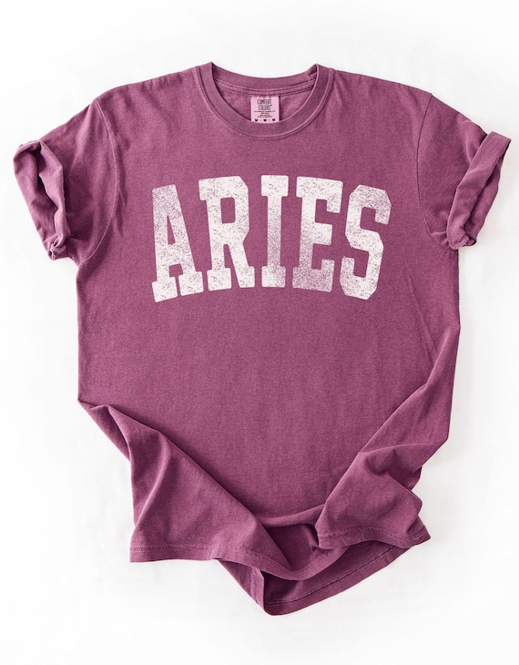 Aries Shirt, Zodiac T Shirt, Vintage Aesthetic, Astrology Shirt, Astrological Sign, Birthday Gift Idea, Horoscope Gifts, Retro Graphic Tee