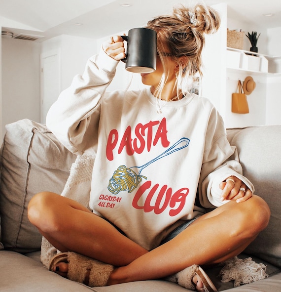 Pasta Sweatshirt, Pasta Club Sweatshirt, Pasta Crewneck, Pasta Lover Gift, Food Sweater, Funny Food Shirts, Foodie Gifts, Pasta Club Shirt