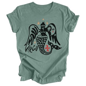 Virgo Shirt Astrology Graphic Tee Zodiac Sign Symbols Modern Boho Clothing Virgo Maiden Virgin Cute Celestial TShirt Zodiac Lover Gift Idea