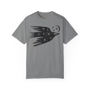 Bird Shirt, Comfort Colors Shirt, Celestial Tshirt, Spirit Animal, Totem Animal, Distressed Shirt, Vintage Bird Tee, Distressed T-Shirt image 7