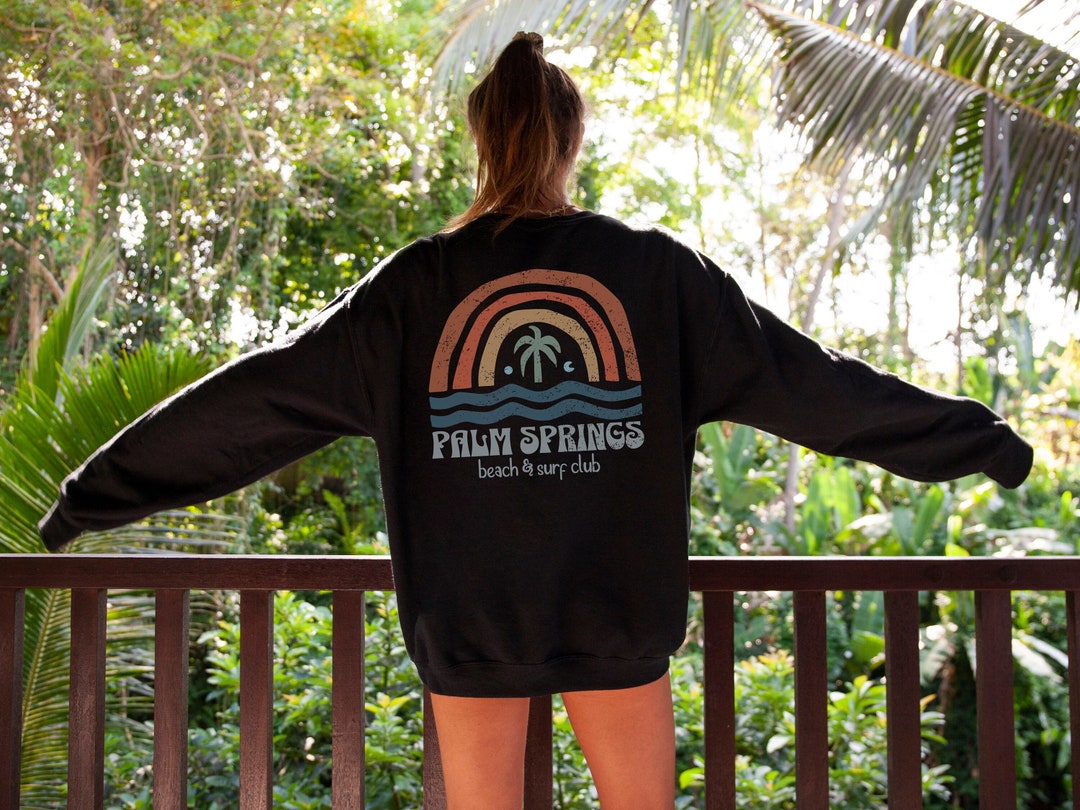 Grey Oversized Palm Springs Sweatshirt - Libbi main image 0
