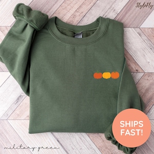 Pumpkin Sweatshirt, Pumpkin Pullover, Simple Fall Pumpkin Crewneck, Minimal Fall Sweatshirt, Halloween Sweatshirt, Thanksgiving Sweatshirt