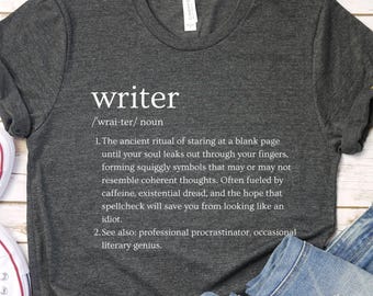 Camiseta de escritor, regalo para escritor, camiseta de bloguero, camiseta de autor, camiseta de periodista, camiseta de novelista, camiseta de amante de los libros, camiseta de lectura, camiseta de escritura