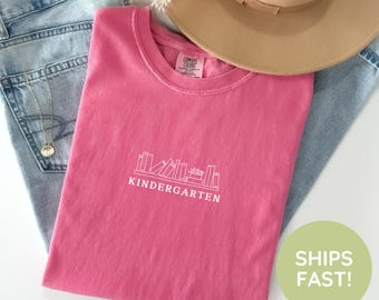 Kindergarten Teacher Shirt, Back to School Kinder Tee, Teacher Appreciation Gift, Cute Elementary School, Gift for Teacher, Kindergarten