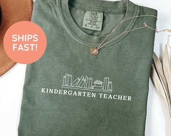 Kindergarten Teacher Shirt, Back to School Kinder Tee, Teacher Appreciation Gift, Cute Elementary School, Gift for Teacher, Kindergarten