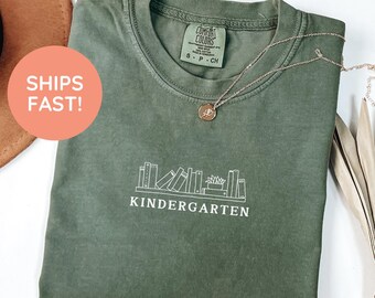 Kindergarten Teacher Shirt, Back to School Kinder Tee, Teacher Appreciation Gift, Cute Elementary School, Gift for Teacher, Kindergarten