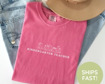 Kindergarten Teacher Shirt, Back to School Kinder Tee, Teacher Appreciation Gift, Cute Elementary School, Gift for Teacher, Kindergarten
