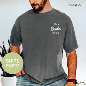 Comfort Colors Twin Dads Club Shirt, Dad of Twins Shirt, Funny Twin Dad Shirt, Father’s Day Gift for Twin Dad, Matching Twin Daddy Tee