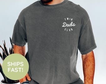 Comfort Colors Twin Dads Club Shirt, Dad of Twins Shirt, Funny Twin Dad Shirt, Father’s Day Gift for Twin Dad, Matching Twin Daddy Tee