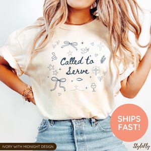 Comfort Colors Called To Serve Shirt, Christian T-Shirt, God Tee, Religious Shirt, Bible Verse Tee, Church T-Shirt, Christian Gift