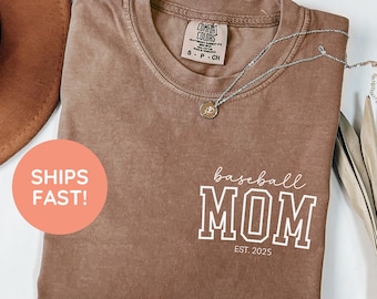 Baseball Mom Shirt, Baseball Mama Tee, Custom Baseball Shirt, Game Day Shirt, Cute Baseball T-Shirt, Sports Mom Tee, Gift for Baseball Mom