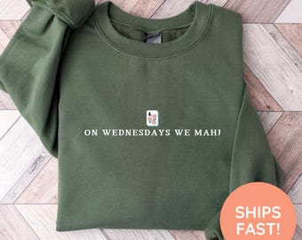 Comfort Colors On Wednesdays We Mahj Shirt Filipina Mom Dad Tee Mahjong Gift Mahjong Shirt Gift for Mahjong Lover Shirt Mahjong Shirt