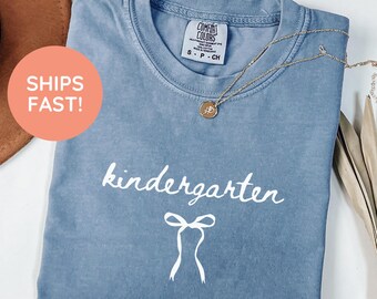 Kindergarten Teacher Shirt, Back to School Kinder Tee, Teacher Appreciation Gift, Cute Elementary School, Gift for Teacher, Kindergarten