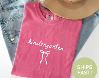 Kindergarten Teacher Shirt, Back to School Kinder Tee, Teacher Appreciation Gift, Cute Elementary School, Gift for Teacher, Kindergarten