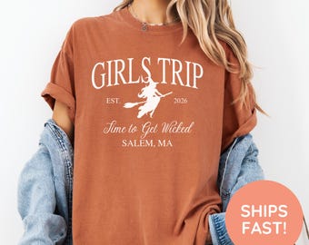 Girls Trip Salem Shirt, Halloween Shirt, Retro Halloween T Shirt, Halloween Witch Shirt, Salem Massachusetts, Salem Witch, Witch Shirt