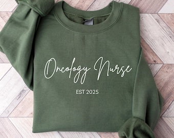Oncology Nurse Sweatshirt, Personalized Oncology Nurse Crewneck, Oncology Nurse T-Shirt, Gift for Oncology Nurse, Custom Oncology Nurse