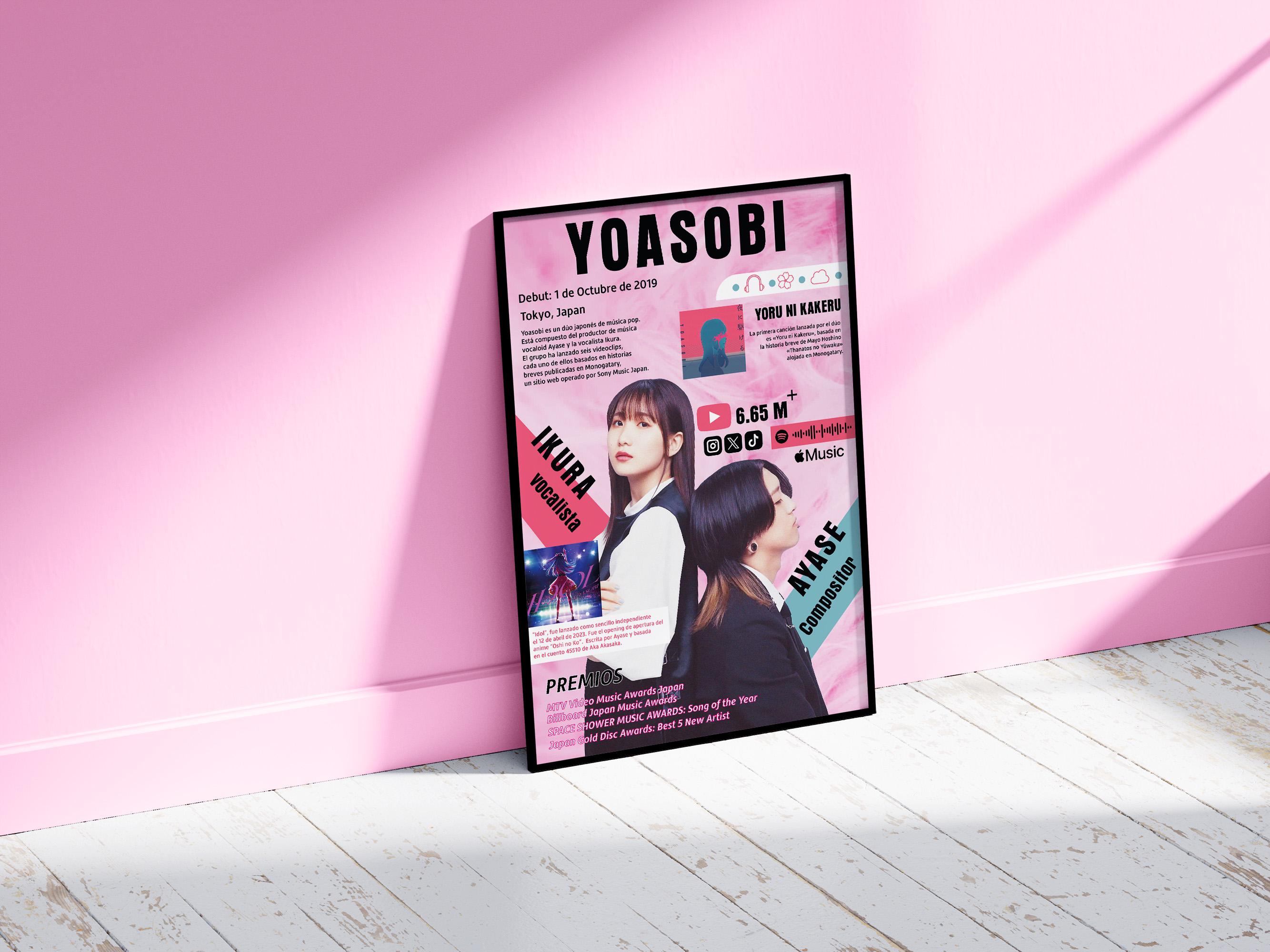 YOASOBI ポスター Yoasobi - Japanese Music Duo | Digital Wall Art | YOASOBI