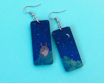 Studio Ghibli My Neighbor Totoro Inspired Dangle Earrings Jewelry