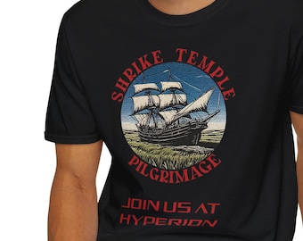 Hyperion T-Shirt | Shrike Temple Pilgrimage | Sci-Fi Book Tee | Space Opera Fan Gift | Literary Merch | Soft Cotton Unisex Shirt