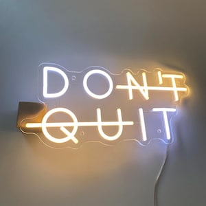 Don&#39;t Quit Neon Sign, Fitness Decor Home Gym Neon Light, Neon Wall Decor, Don&#39;t Quit Neon Sign Art, Custom Gym Neon Sign Personalized Gifts