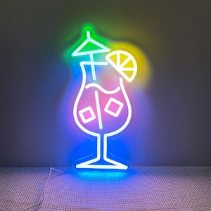 カクテルネオンサイン、パブLEDサイン、ネオンバーサイン、カスタムネオンサイン、ネオンウォールアート、ホームバー装飾、ダイニングルームネオンサイン、パーソナライズされたギフト