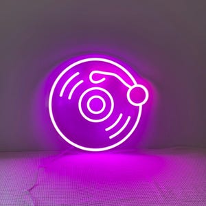 Vinyl Record Neon Sign, Custom Live Music LED Neon Sign, Neon Light Sign Bar Nightclub Music Studio Wall Decor, Home Decor Personalized Gift