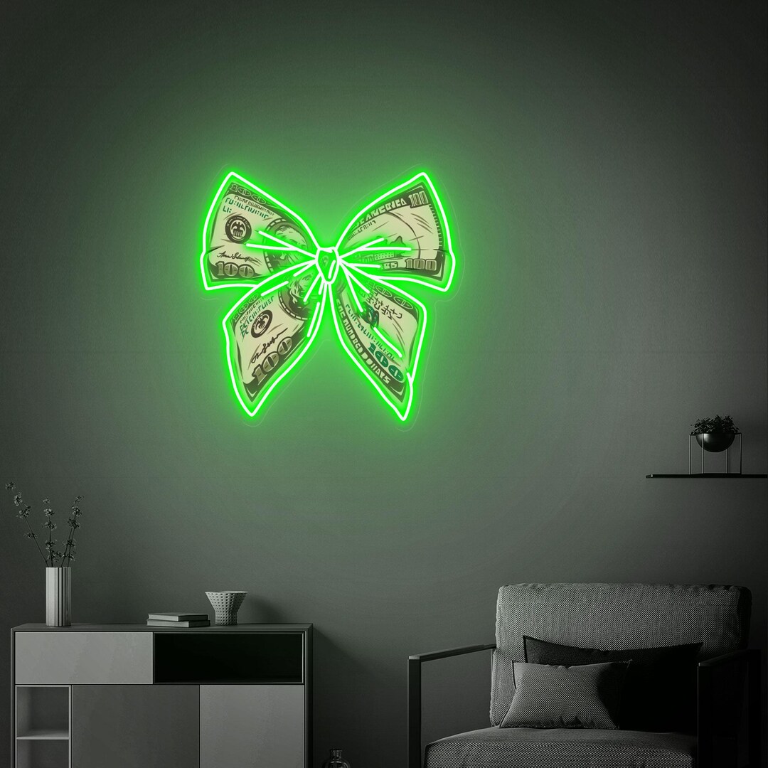 Dollars Led Neon Sign Pop Art, Money Neon Light, Custom Logo Sign ...