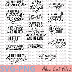 Pack de 16 Fichiers SVG You Are – Designs Boho Inspirants et Motivants – Téléchargement Instantané