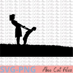 File di taglio digitale - File SVG/PNG madre e figlio - Giochi e tenerezza - Design d'interni - Download immediato