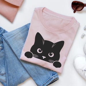 Digital Cut Files - Fichier SVG/PNG Chat Mignon – Design Adorable pour Déco et Vêtements – Téléchargement Instantané