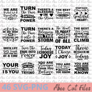 Bundle Digital Cut Files - Pack de 50 Fichiers SVG – Phrases Motivantes You Are pour Mugs, Casquettes, Tee-Shirts–Téléchargement Instantané