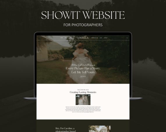 Showit Website Template for Photographer, Minimalist Photographer Website Template, Showit Website Design, Photography Website