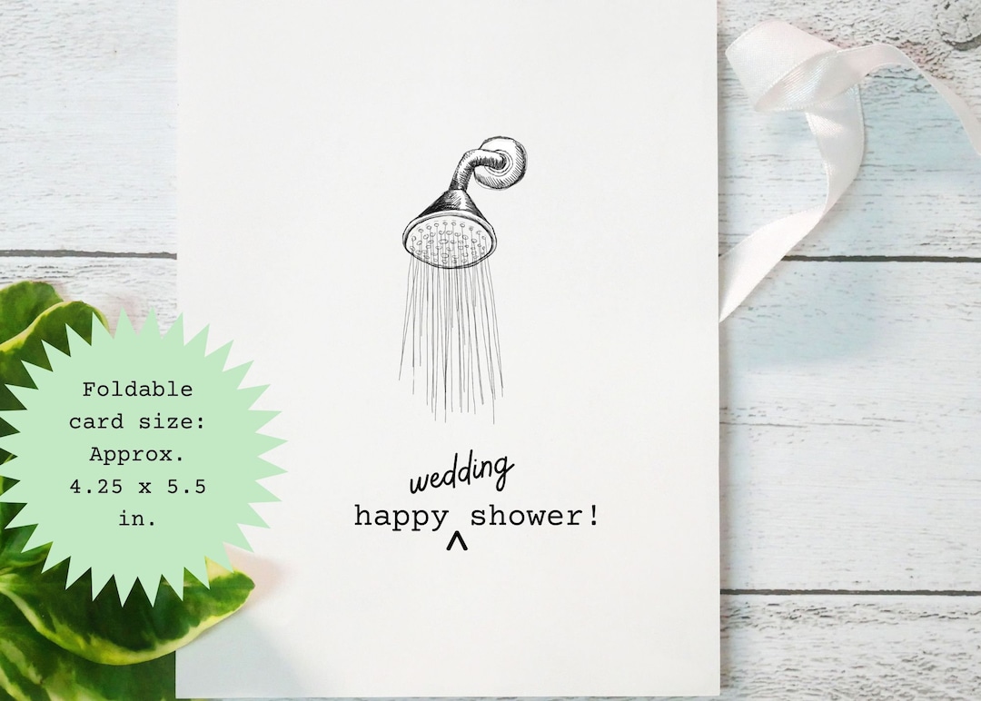 Hand-drawn Wedding Shower Card (digital Download) - Etsy