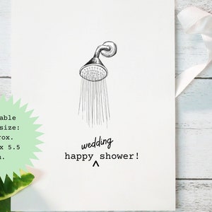 Carte de voeux nuptiale dessinée à la main -- Carte de voeux nuptiale téléchargeable !