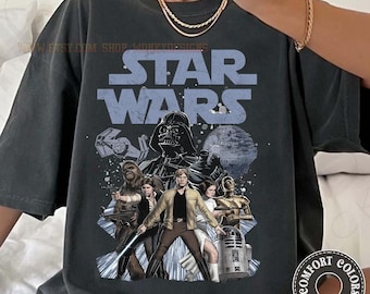 Camiseta Comfort Colors Vintage "Que la Fuerza te acompañe" de Disney Star Wars, Camiseta Galaxy's Edge, Vacaciones familiares en WDW Disneyland 2024